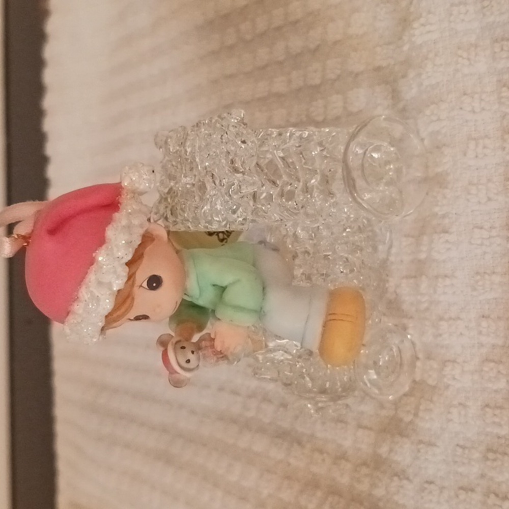 Precious Moments Boy on Train